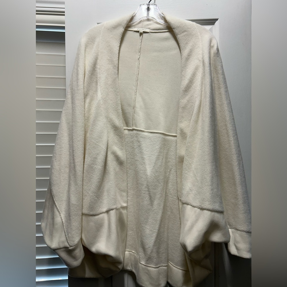 Z Supply Cream Fleece Knit Cardi Jacket M/L